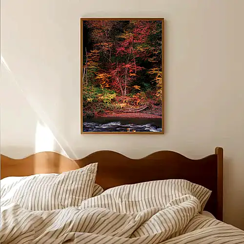 Autumn by the River in Vermont